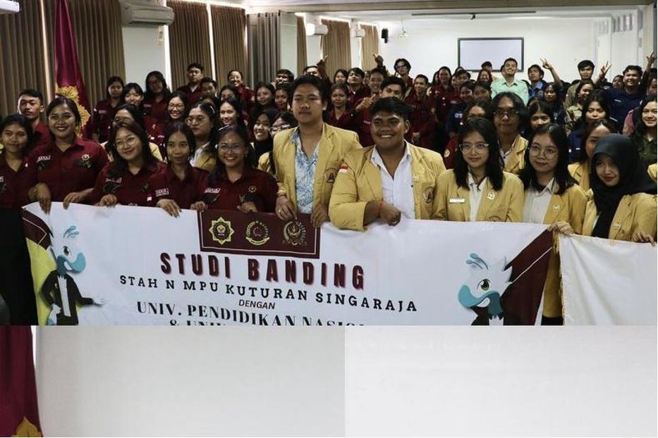 Dewan Perwakilan Mahasiswa (DPM) Universitas Pendidikan Nasional (Undiknas) Lakukan Studi Banding ke STAHN Mpu Kuturan Singaraja