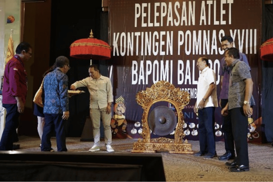 Pelepasan Kontingen Bali Menuju PomNas XVIII Bapomi Bali Tahun 2023: Bersiap Ke Banjarmasin
