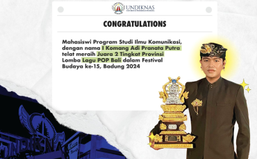 Mahasiswa Undiknas, I Komang Adi Pranta Putra, Raih Juara 2 Lomba Lagu POP Bali di Festival Budaya Badung 2024