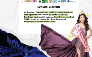 Denpasar – Ni Made Dwi Guna Pradnyaswari, seorang mahasiswa dari Program Studi International Undergraduate Program Management Universitas Pendidikan Nasional (Undiknas), berhasil meraih prestasi gemilang dengan terpilih sebagai Putri Pariwisata Bali 2024. Dengan pencapaian ini, Dwi Guna Pradnyaswari akan melanjutkan langkahnya untuk berkompetisi di ajang bergengsi Putri Pariwisata Indonesia 2024, yang akan diikuti oleh para finalis dari berbagai daerah di Indonesia.
Putri Pariwisata Indonesia merupakan ajang yang bertujuan untuk memilih duta pariwisata yang tidak hanya memiliki pengetahuan mendalam tentang keindahan dan potensi wisata daerah, tetapi juga mampu mempromosikan pariwisata Indonesia di tingkat nasional dan internasional. Para finalis diharapkan memiliki wawasan luas, keterampilan komunikasi yang baik, serta kepribadian yang kuat untuk menjadi representasi dari nilai-nilai budaya Indonesia yang kaya.
Dalam proses seleksi Putri Pariwisata Bali, Dwi Guna Pradnyaswari menunjukkan kemampuan luar biasa dalam berbagai aspek, termasuk pengetahuan tentang pariwisata Bali, kecakapan berkomunikasi, dan komitmen terhadap pelestarian budaya lokal. Keberhasilannya ini merupakan bukti dari dedikasi dan kerja keras yang telah dia lakukan selama ini.
Prestasi ini diharapkan dapat menjadi inspirasi bagi generasi muda, khususnya mahasiswa Undiknas, untuk terus berprestasi dan mengembangkan diri di berbagai bidang. Kemenangan Dwi Guna Pradnyaswari juga menunjukkan bahwa mahasiswa Undiknas tidak hanya unggul di bidang akademik, tetapi juga memiliki semangat untuk berkontribusi dalam memajukan pariwisata dan budaya Indonesia.
Keikutsertaan Dwi Guna Pradnyaswari dalam ajang Putri Pariwisata Indonesia 2024 juga menjadi kesempatan untuk mengharumkan nama Bali dan Undiknas di tingkat nasional, serta memperkenalkan lebih luas potensi pariwisata Indonesia kepada dunia.